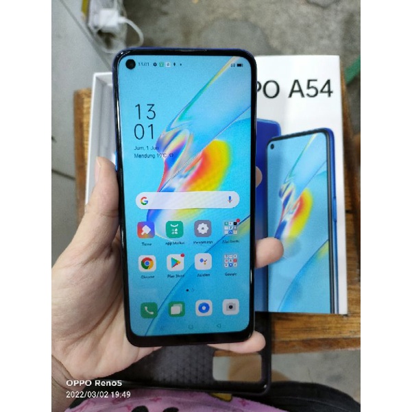 READY HP SECOND OPPO A54 RAM 6/128GB PEMAKAIAN 1 BULAN GARANSI MASIH PANJANG, FULLSET ORI