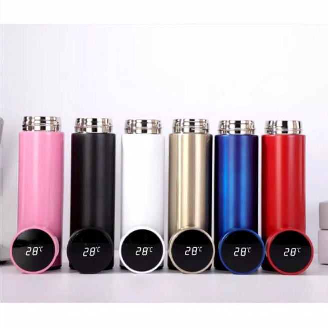Termos Led / Termos suhu / Botol minum air / Tumbler air LED Glossy Smart Display Temperatur / suhu 