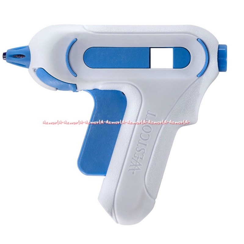 Westcott Mini Glue Gun Stick Holder Lem Tembak Putih Biru