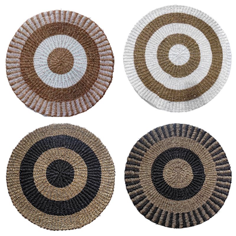 Karpet anyaman/Karpet anyaman seagrass/Karpet bulat/Karpet eceng gondok/Rug zebra/karpet lantai