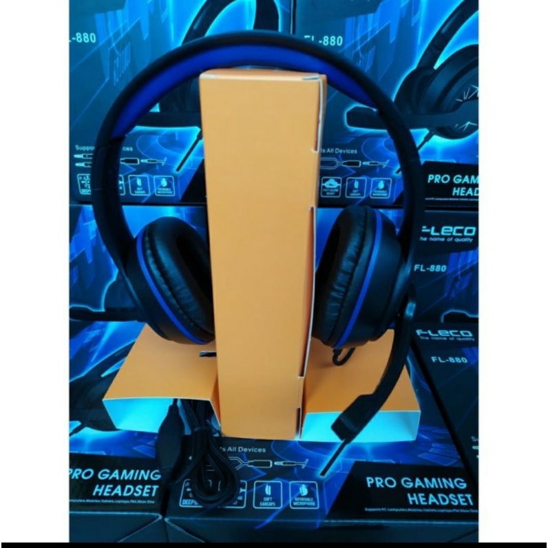 Headset Headphone Gaming Fleco FL-880 Handsfree Gaming FL880 With Mic