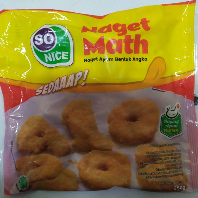 So nice nugget math (bentuk angka) 250gr BANDUNG