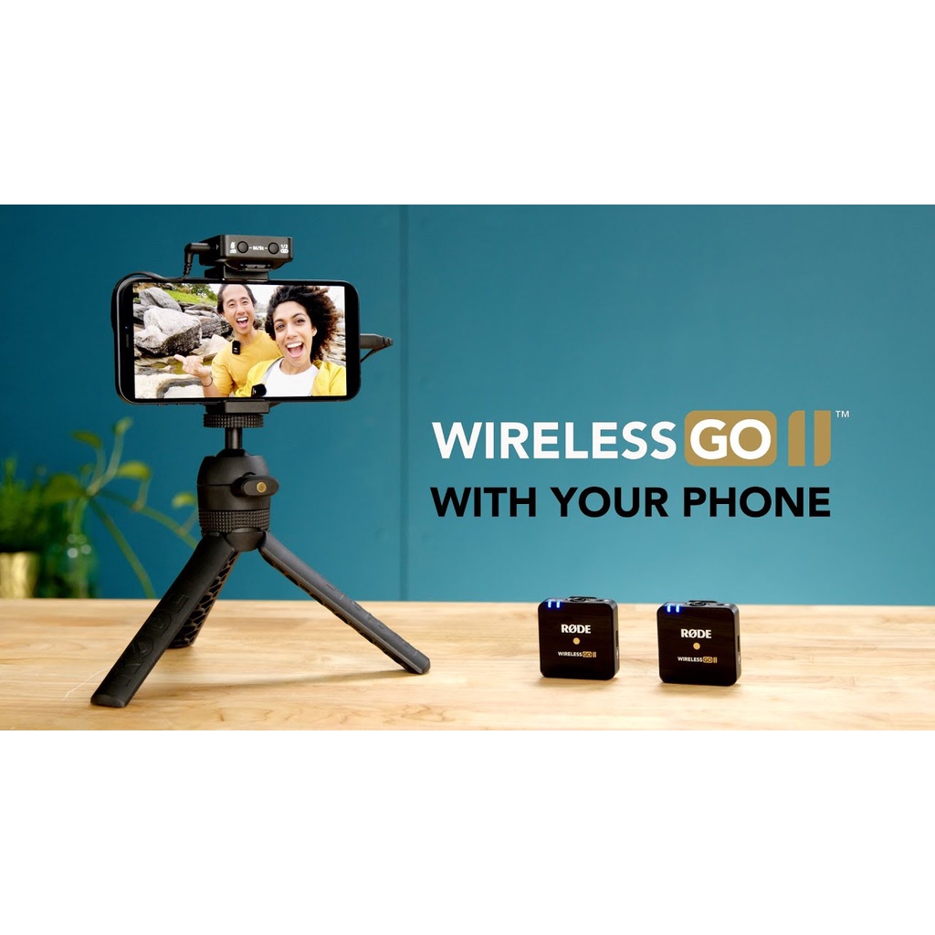 Rode Wireless GO II 2-Person Compact Digital Wireless Microphone System/Recorder (2.4 GHz, Black)