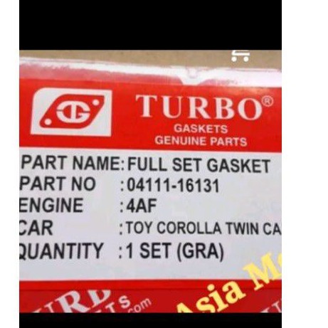 paking set gasket full set Corolla twincam 4AF