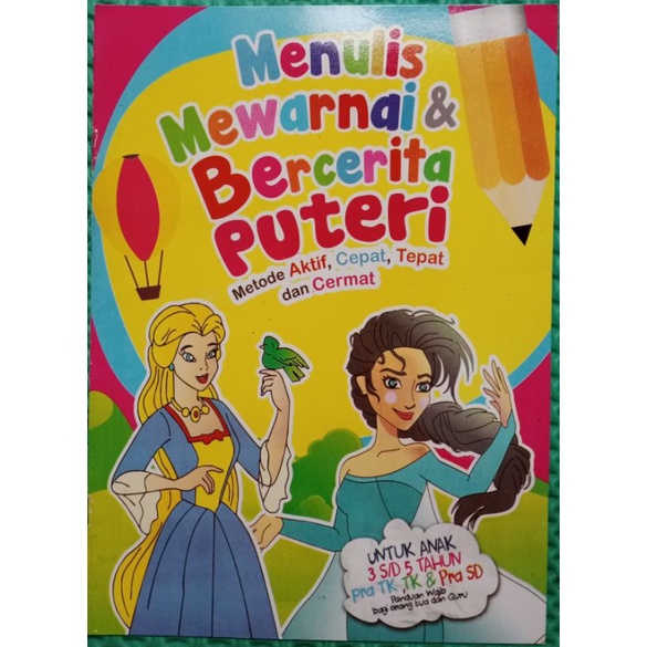 

Buku mewarnai bercerita putri