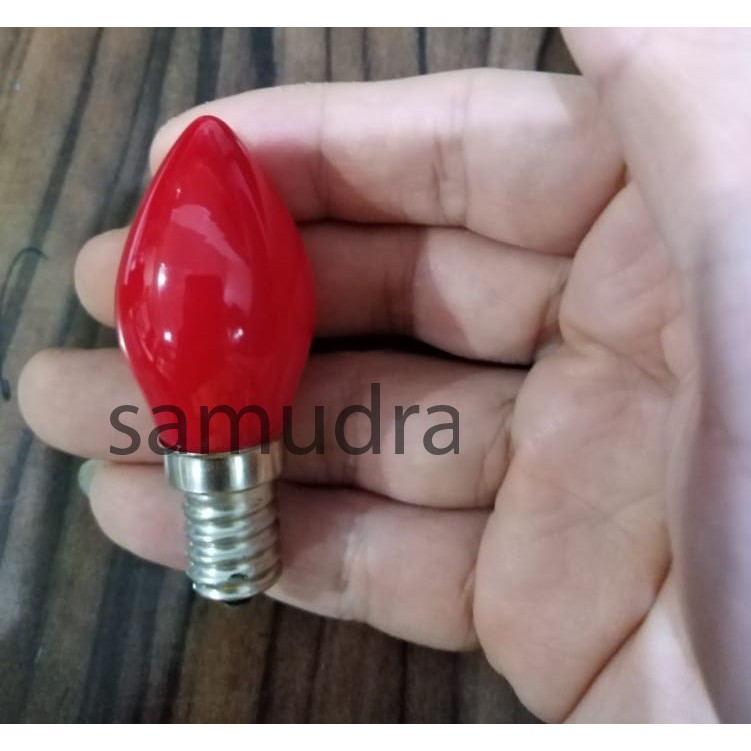 Lampu Cabe lombok bohlam LED warna merah E12 1 bh