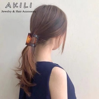 (Hello Girl)F89 Jepit Rambut Wanita Women Hair Claw Kotak Doff&amp;Glossy Import