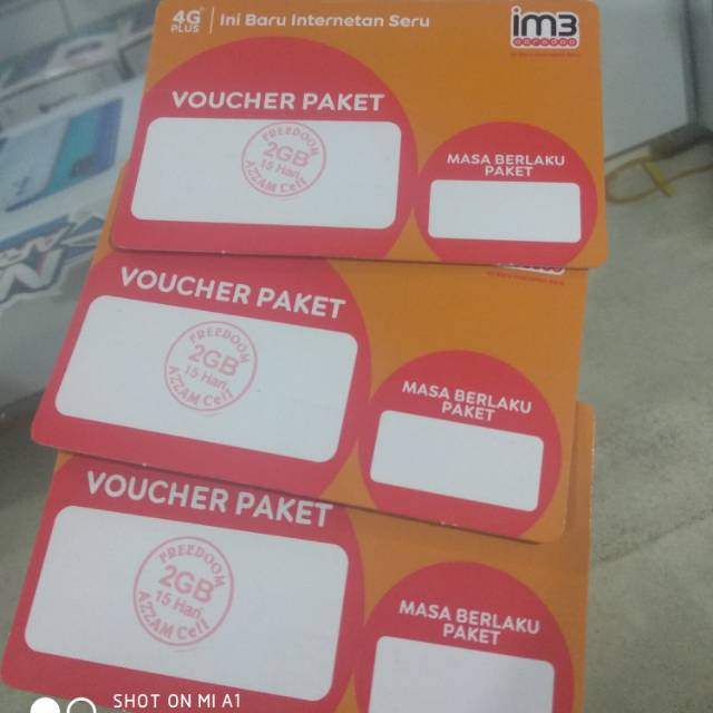 Jateng dan DIY voucher kuota im3 2gb fridom+1gb lokol semarang(harga pr 100pcs lebih murah)