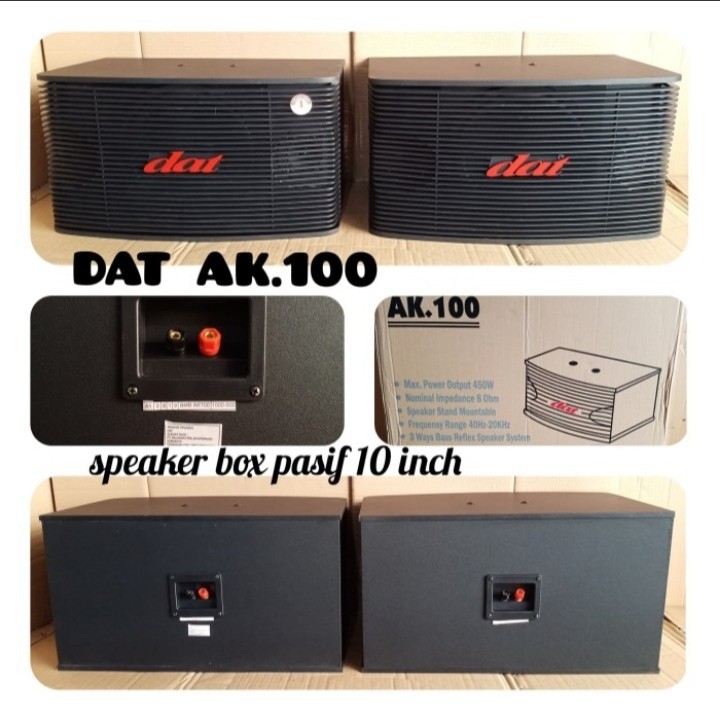 SPEAKER PASIF DAT AK100 SEPASANG ORIGINAL DAT AK 100 10 INCH 2 UNIT