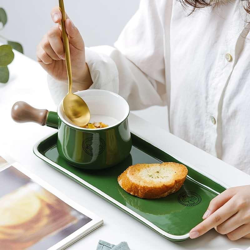 Esther Breakfast Set/ Piring Set Lucu/ Piring keramik/ Mangkuk Keramik/ Mangkok Keramik/ Ceramic Pla