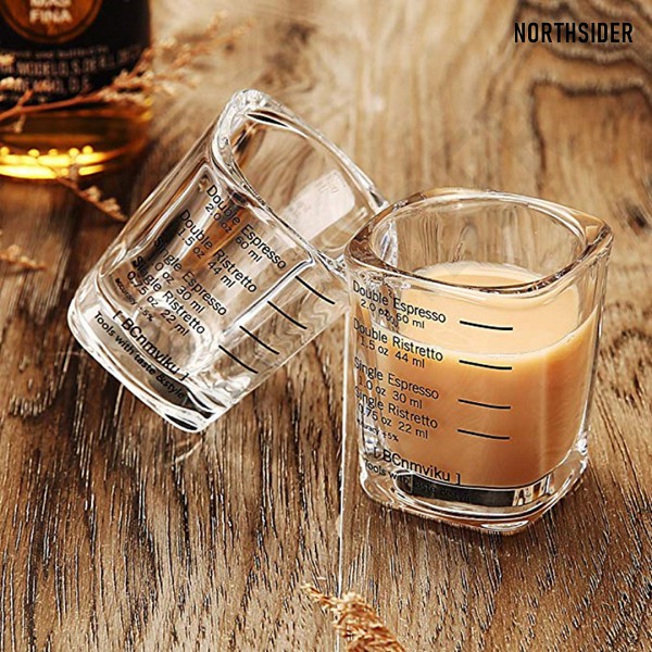 ESPRESSO SHOT GLASS PERSEGI 2 OZ - GELAS UKUR KOPI - SLOKI