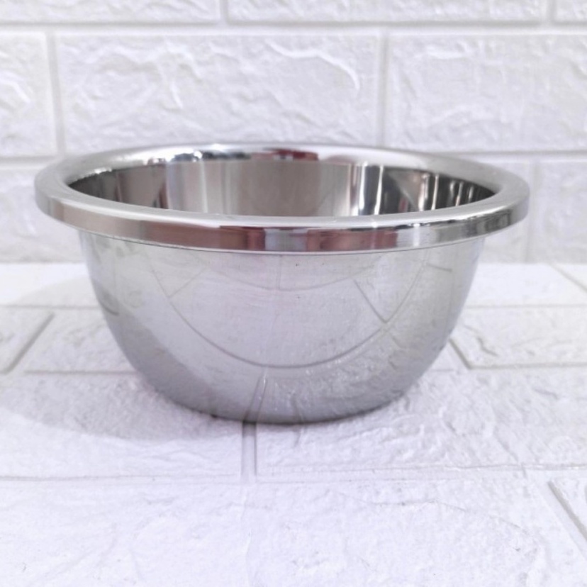 Baskom Elegant Komodo 24 cm stainless TEBAL Sop Kuah Panci Mixing Bowl