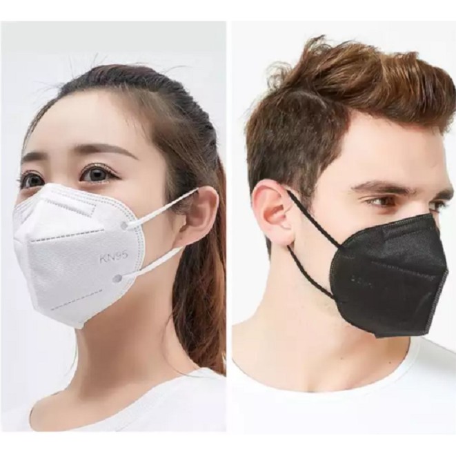 Masker Dewasa Duckbill / Kf94 / Kn95 Hitam dan Putih Isi Per Pack