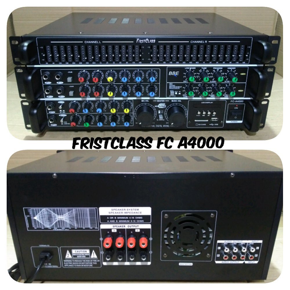 power ampli bluetooth firstclass fc a4000 amplifier mixer Bbe proceccor fca4000