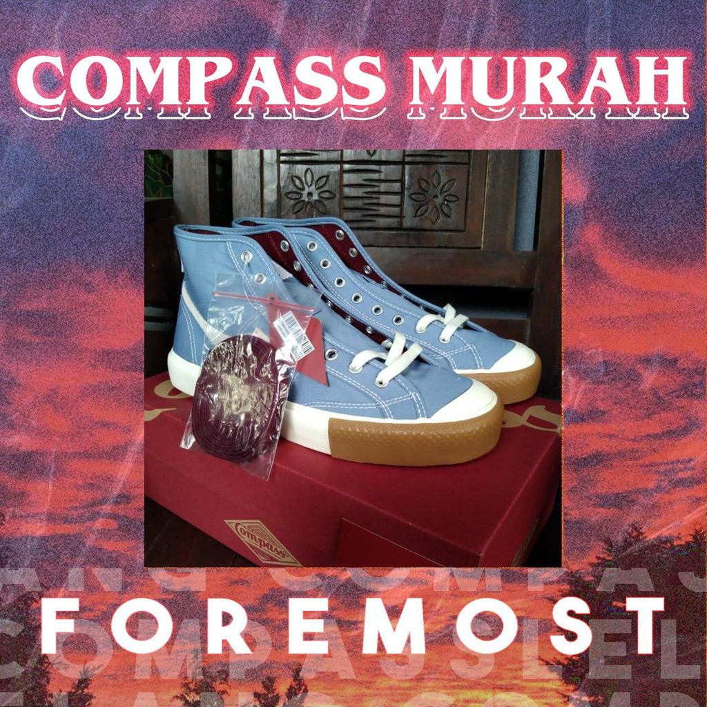 Sepatu Compass Gazelle Hi Blue Sky