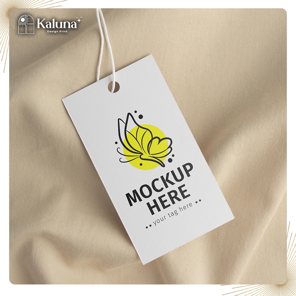 

CETAK HANG TAG LABEL BAJU (FREE LOOP PIN) TERMURAH CUSTOM