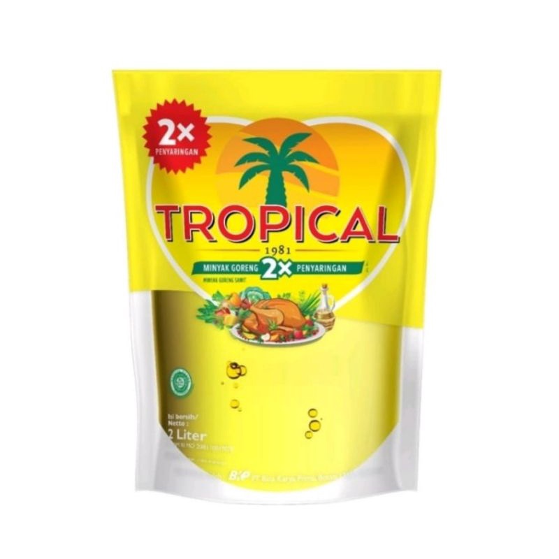 

Minyak goreng Tropical pouch 2 liter