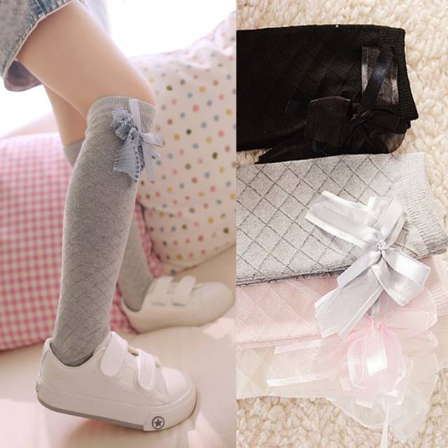 KOREAN RIBBON SOCK KAOS KAKI ANAK SEKOLAH SD TK KOREA IMPORT BALET STOCKING LUCU BAGUS CUTE