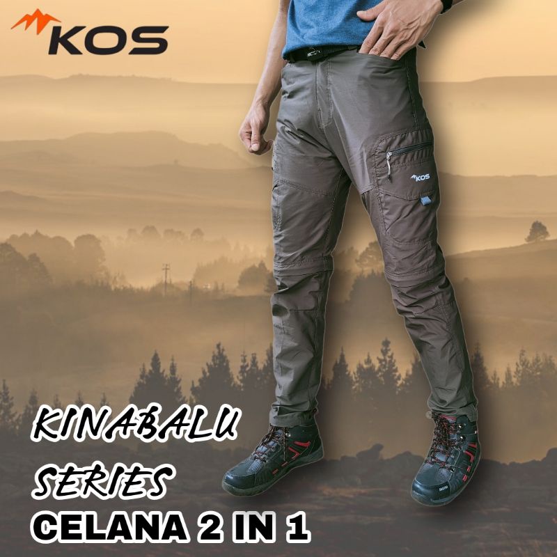 CELANA GUNUNG SAMBUNG 2 IN 1 KOS KINABALU - CELANA OUTDOOR PRIA DAN WANITA