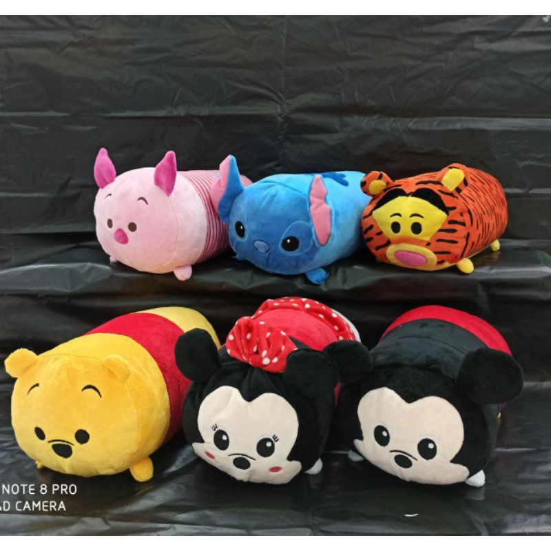 Bantal guling boneka karakter film kartun lucu tsum tsum pooh piglet tiger stitch mickey minnie SNI