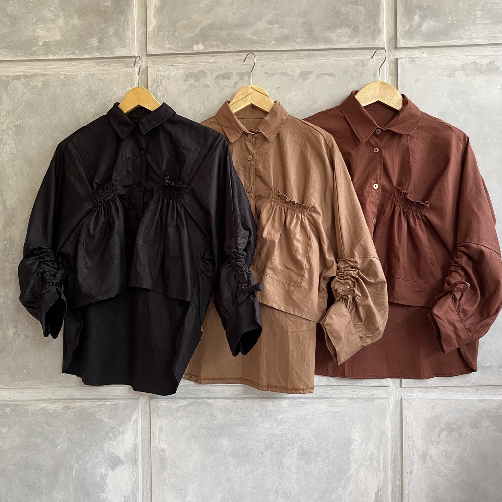 Seorina Blouse / Blouse Katun Poplin Premium / Atasan katun poplin