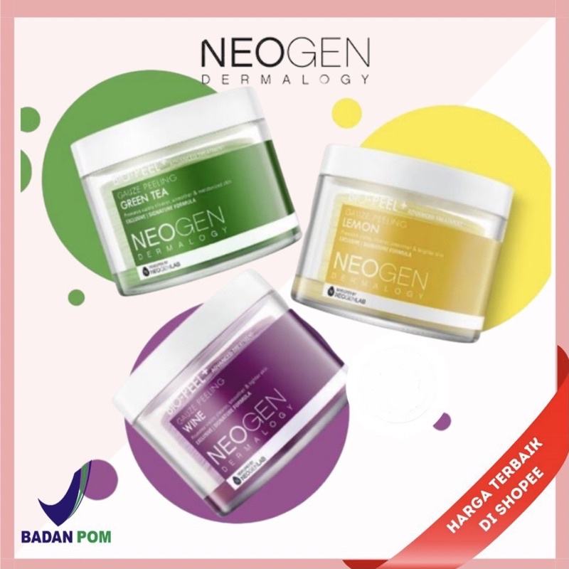 NEOGEN Bio Peel gauze Peeling Mini Size 18 Pads Baby size Lemon Green Tea Wine