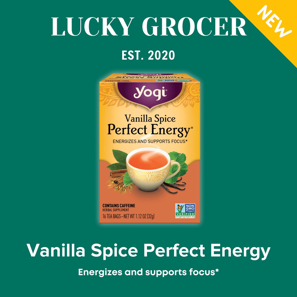 

Yogi Tea Vanilla Spice Perfect Energy Tea Teh Ayurveda Assam Organik Herbal Sehat 75mg Caffeine