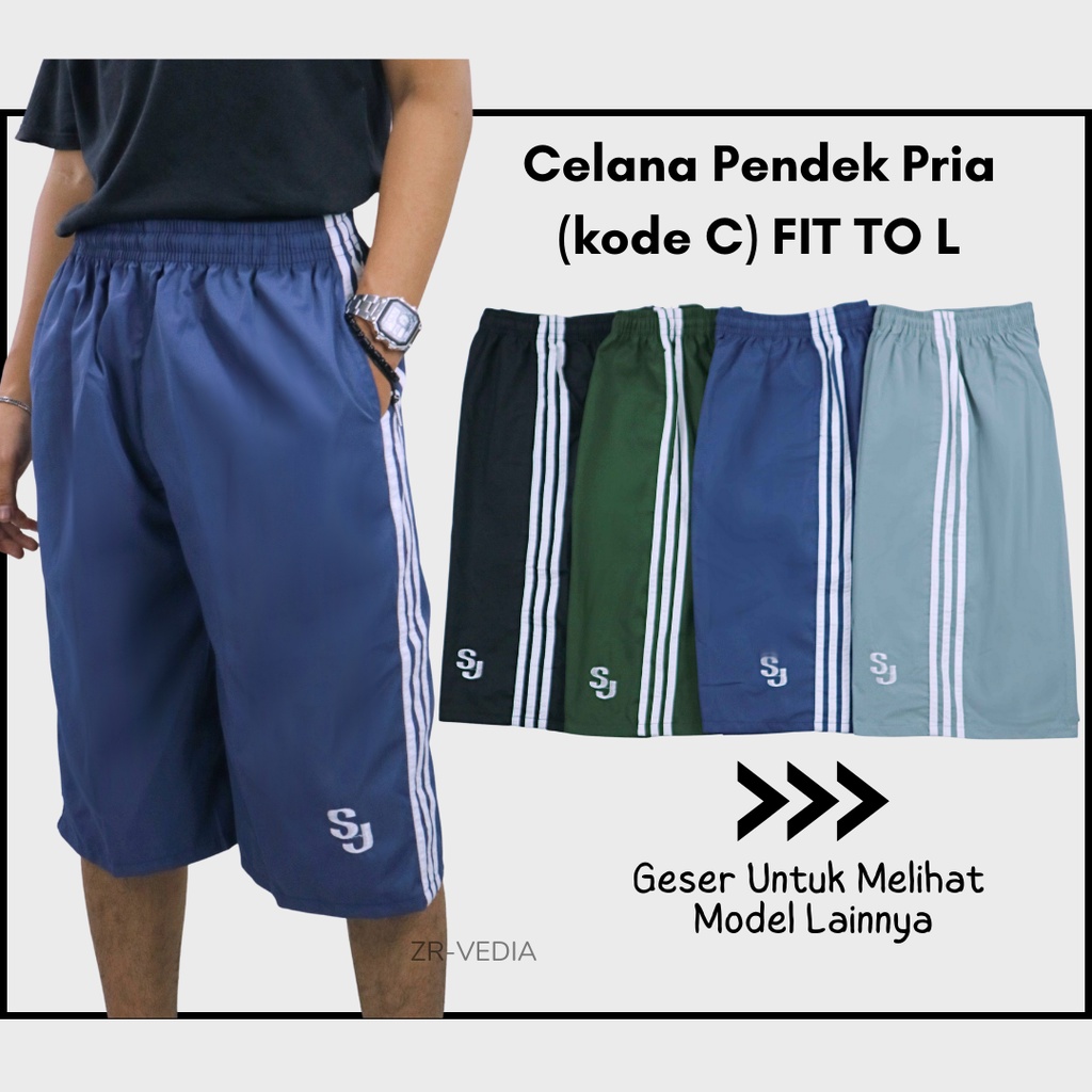 (KODE C) Celana Olahraga Dewasa Uk. Normal / Pants Hawai Pria Celana Pendek Santai Harian Boxer Kios Balita Aprillia