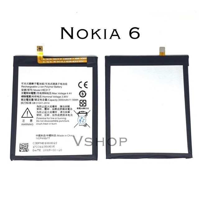 BATERAI BATTERY FOR NOKIA 6 HE317 - TA1000 TA1003