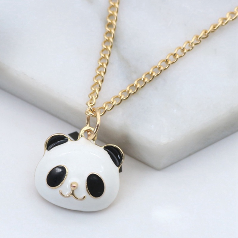 Fancyqube Kalung Liontin Panda Kristal Bening Untuk Wanita