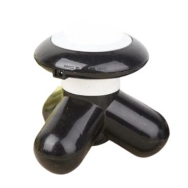 Alat Pijat MIMO Mini Portable Massager Elektrik USB Refleksi Pijit Urut Kepala Leher Bahu Punggung-HITAM