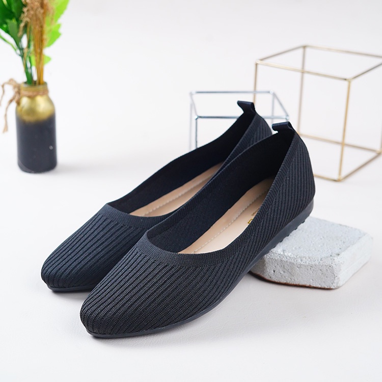 Sepatu wanita terbaru 2022/Sepatu Kekinian/Sepatu Flat Slip-On/Sepatu Balet/Sepatu Flat &amp; Ballerina/Bahan Rajut