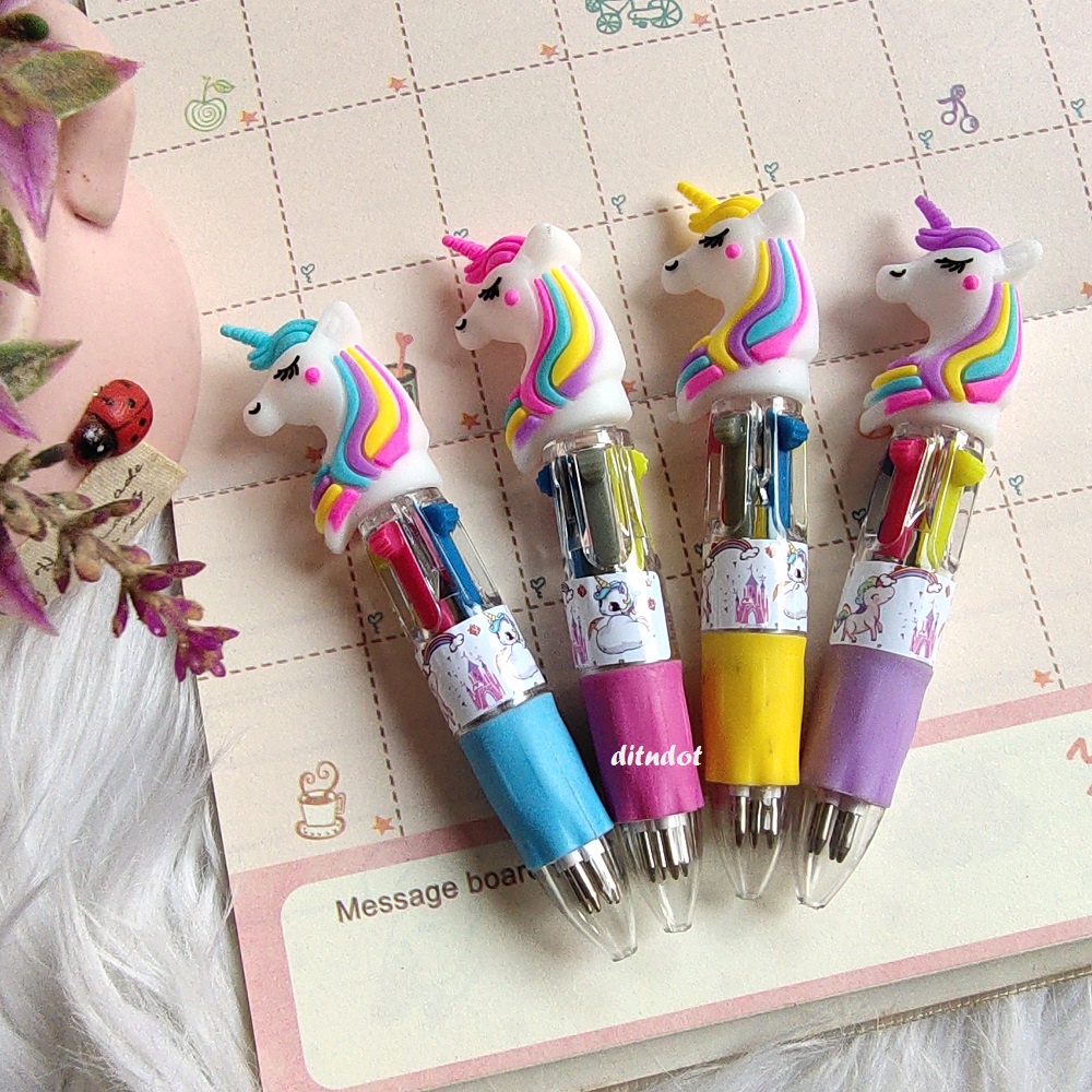 

Mini Pen 4 Color Karakter Bts Dan Unicorn Pulpen Mini 4 In 1 BTS BT21 Unicorn Pulpen Warna Warni Unicorn Kuda Poni