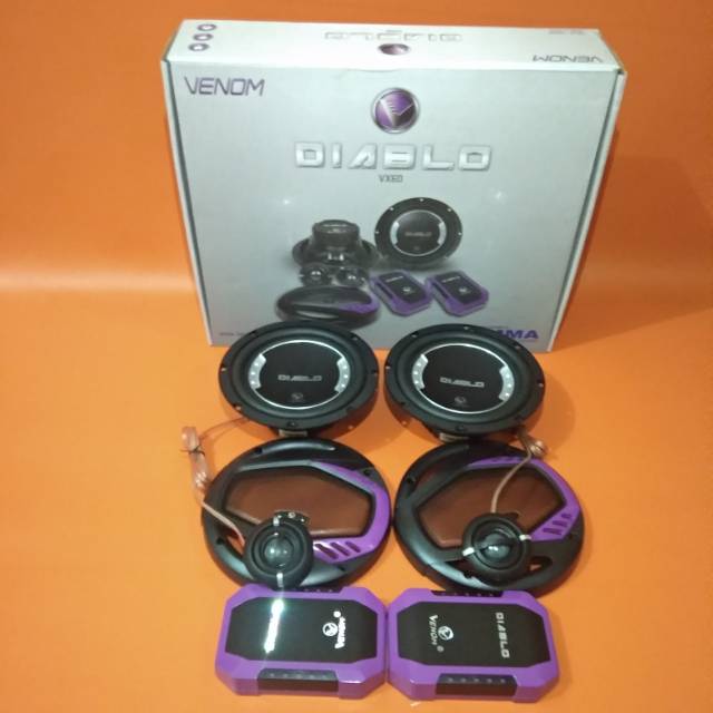 Speaker split Venom Diablo seri VX-12D Speaker Mobil Audio Mobil