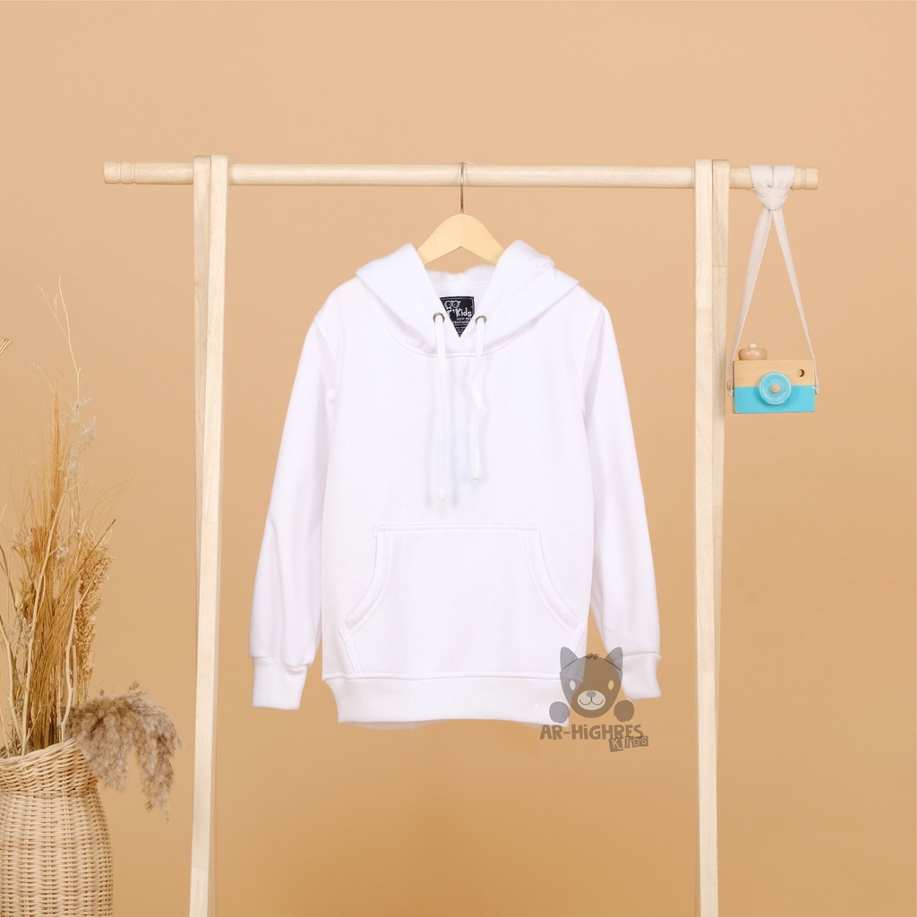 Hoodie Anak Polos Arhighres Warna Putih