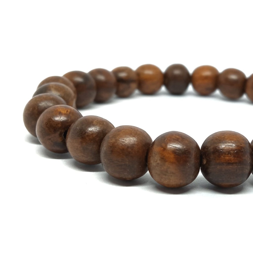 GELANG TANGAN KAYU GAHARU BUAYA WANGI DIM 8MM ELASTIS