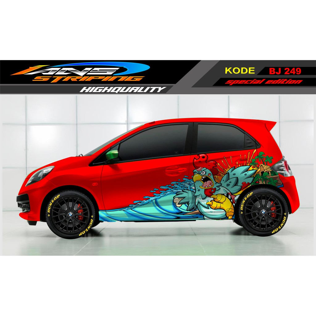 STICKER MOBIL HONDA BRIO, JAZZ RS, MOBILIO, AGYA, YARIS, ATOS / STICKER MOBIL