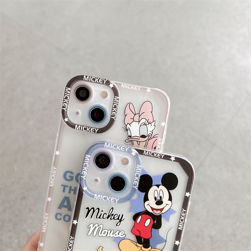 Soft Case Silikon Transparan Motif Donald Duck Untuk Iphone 13 12 11 Pro X XS Max XR 7 8 Plus SE