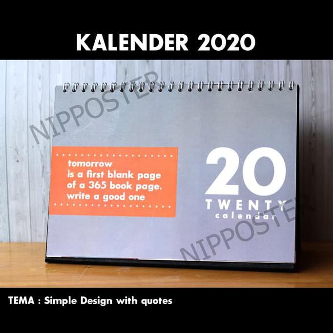 

FREEONGKIR Kalender Meja Tahun 2020 tema Simple Quotes ZD198