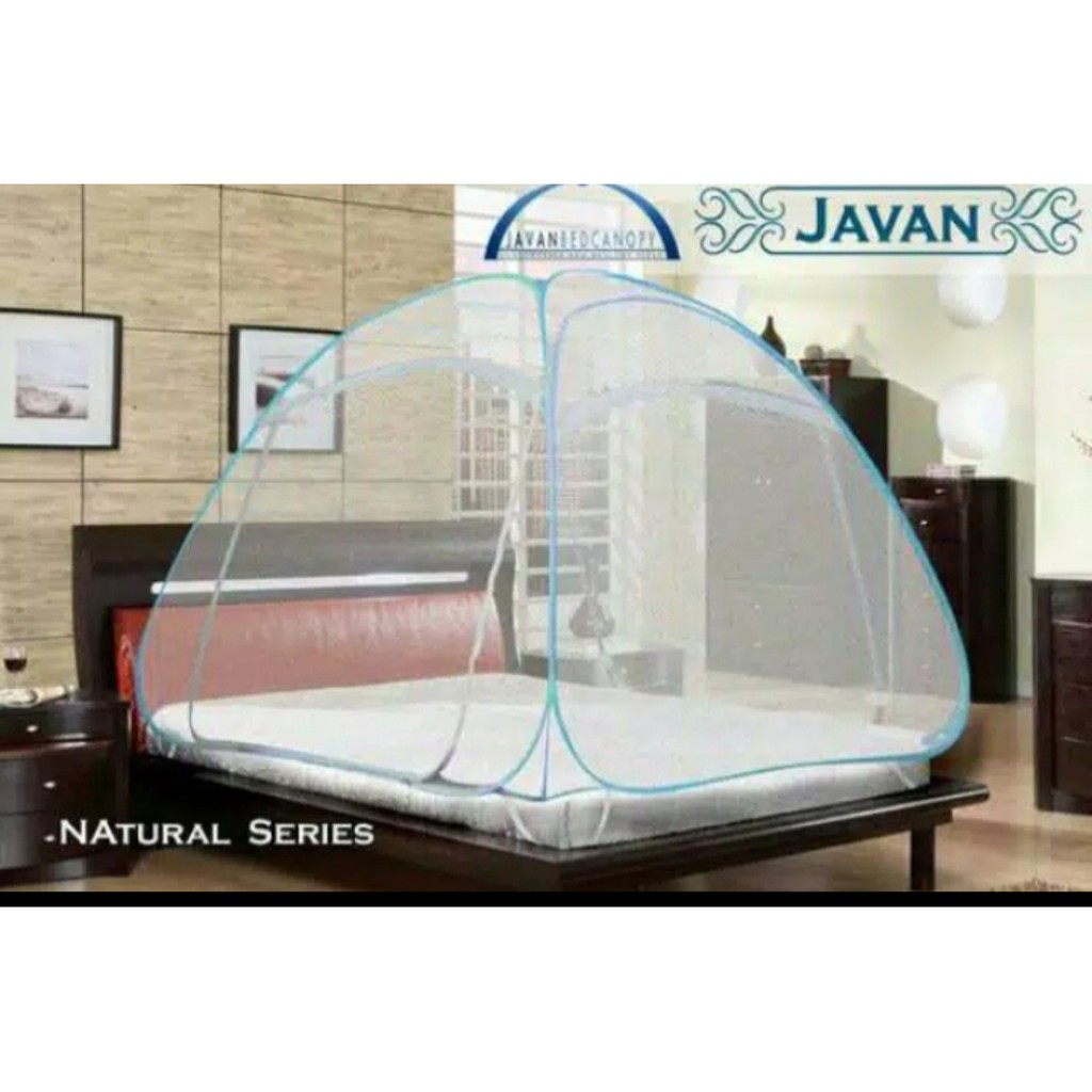 Kelambu JAVAN Natural Series Bed Canopy / King 180x200x145cm/ Kelambu Lipat / Kelambu Modern