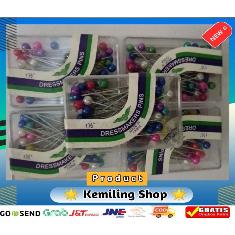 JARUM PENTUL Hijab|Jarum Pentol STAINLESS Kemasan Kotak / Bulat| Pentol Besar dan Pentol Kecil