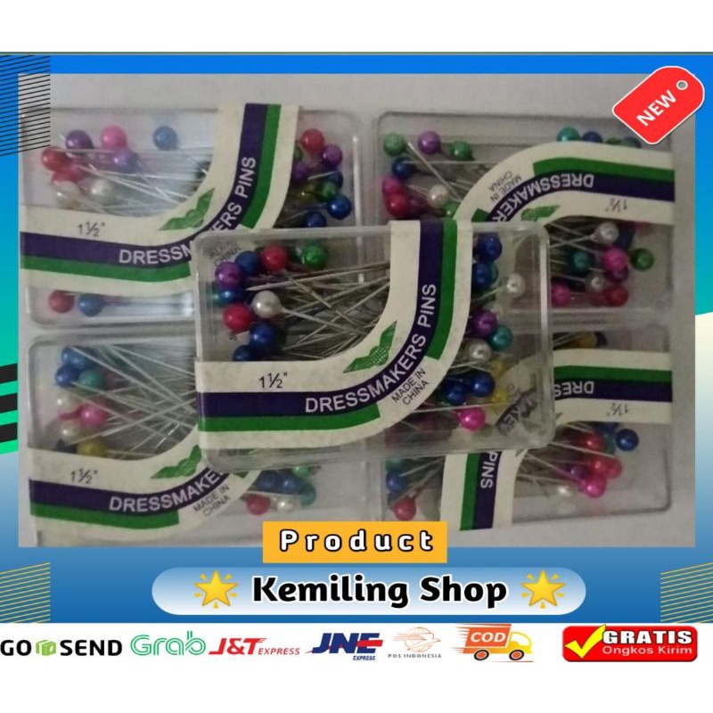 JARUM PENTUL Hijab|Jarum Pentol STAINLESS Kemasan Kotak / Bulat| Pentol Besar dan Pentol Kecil