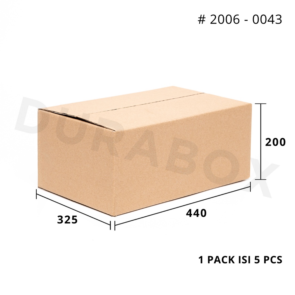 

44 x 32.5 x 20 cm A1 | KARDUS / KARTON BOX CORRUGATED - KEMASAN / PACKAGING / PACKING MAKANAN | #2006-0043