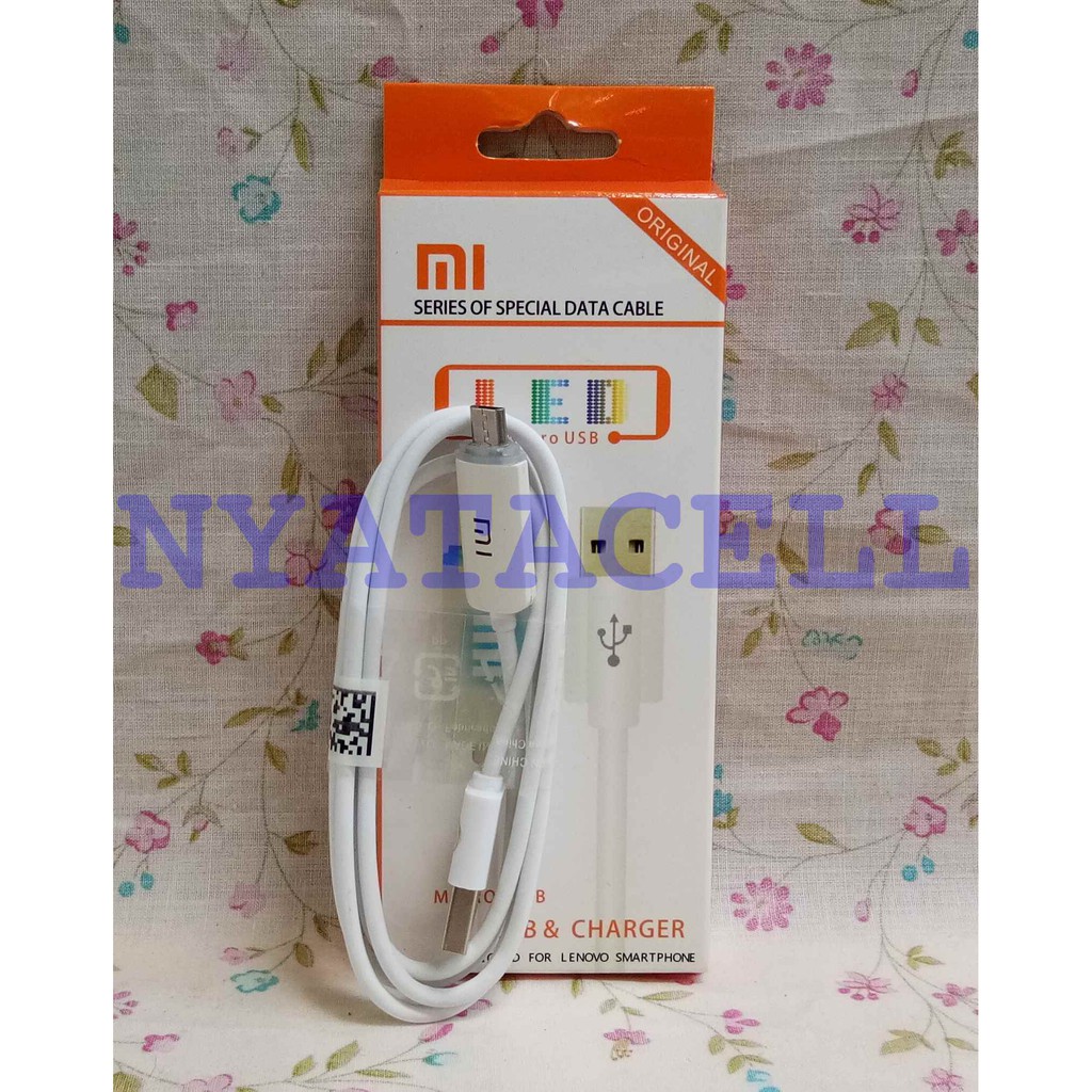 Kabel Data Xiaomi Micro USB LED - With Indikator Charging Cable Data Nyala Lampu
