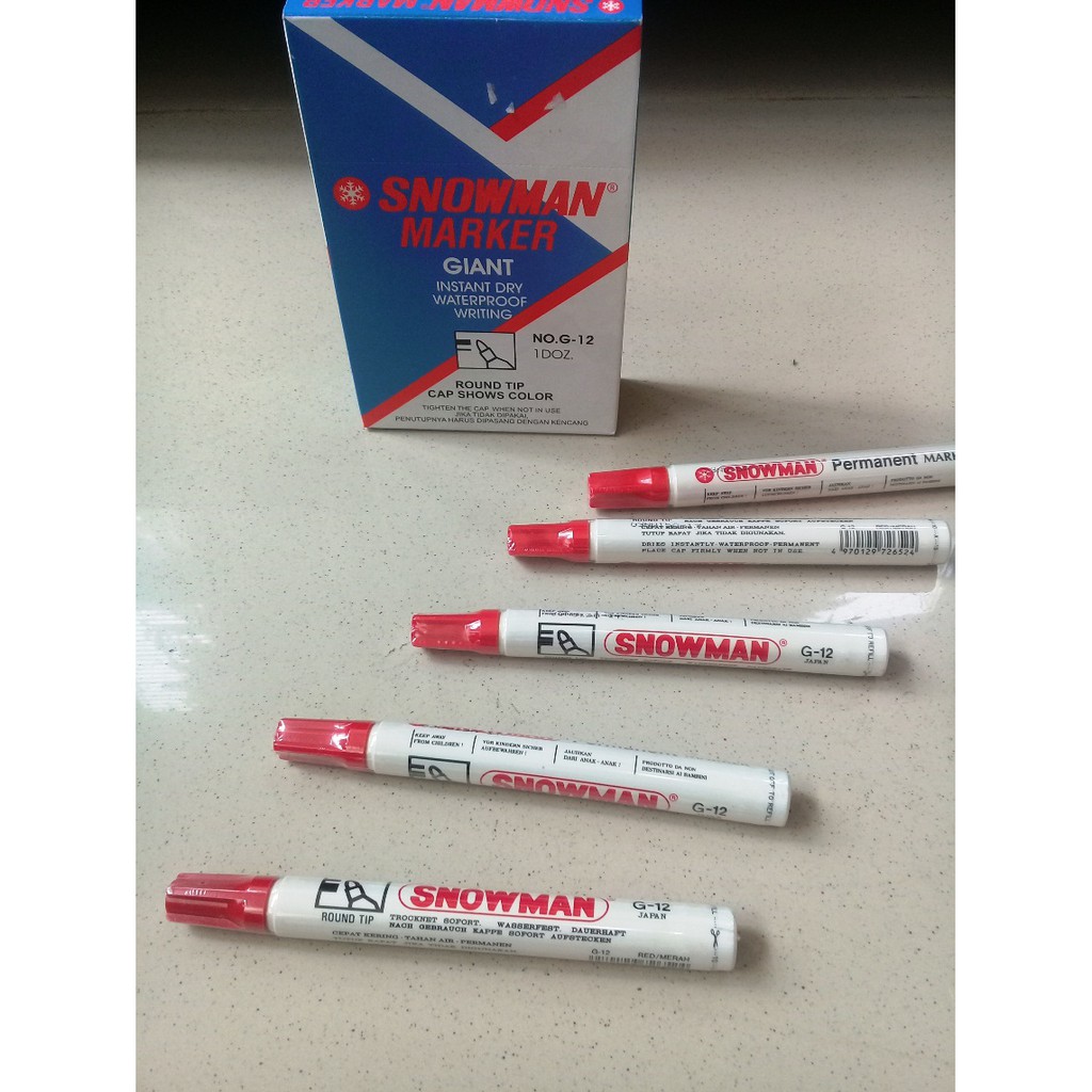 

Spidol Merah Snowman Permanent Marker Giant G-1