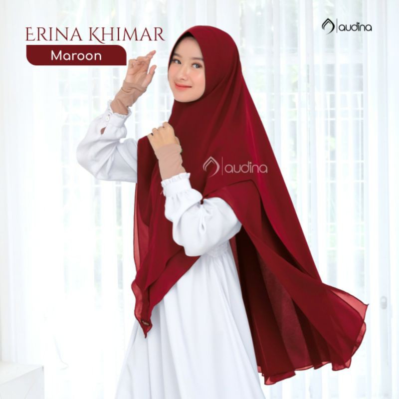 KHIMAR ERINA POLOS HIJAB INSTAN || AUDINA