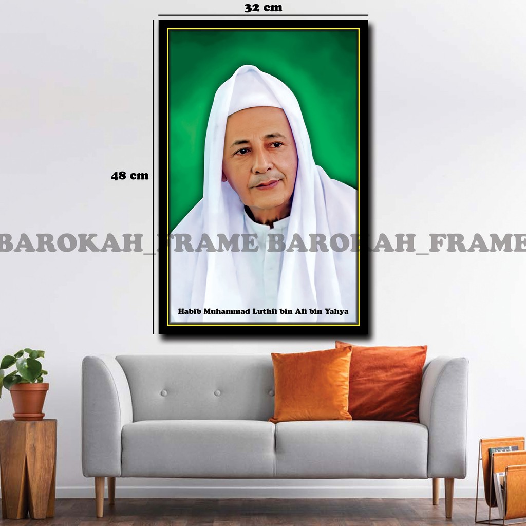 Foto Habib Luthfi poster gambar bingkai 32x48cm