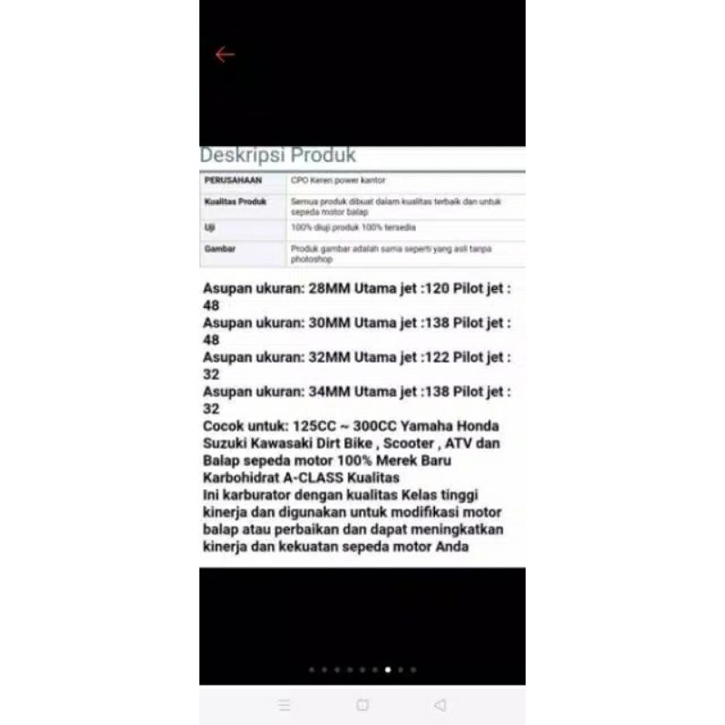 CARBURATOR PWK 24 | 26 | 28 | 30 | 32 | 34 CPO ORIGINAL BLACK SERIES DAN CHROME SERIES-4