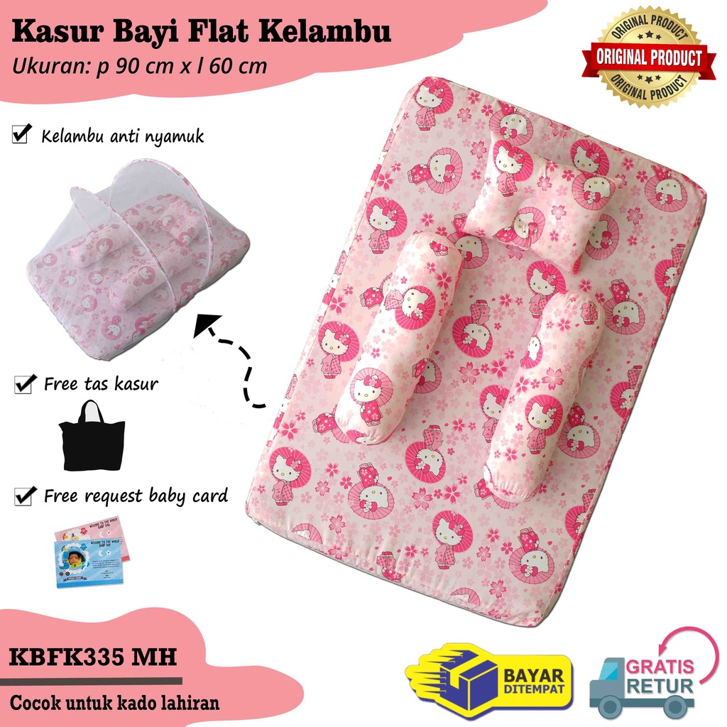 Kasur Bayi Flat Paket Perlengkapan Bayi Baby Gift Set Kado Lahiran Tempat Tidur Baby-KBFK335MH