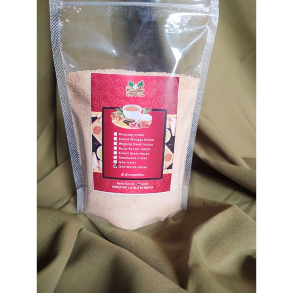 Refill isi ulang Jahe merah bubuk miniman jamu instan rempahfitria 250 gr